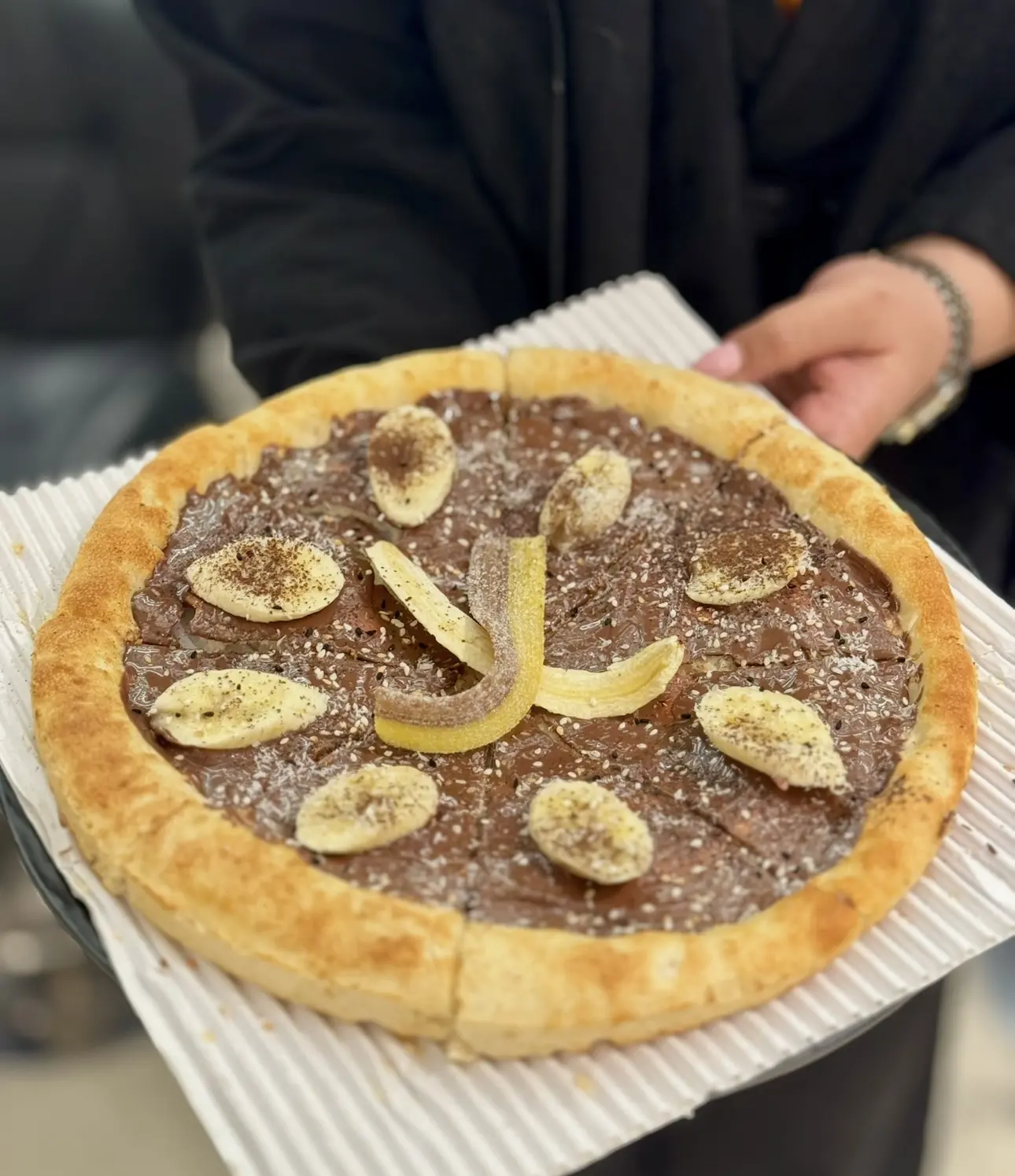 مناقیش موز و نوتلا
